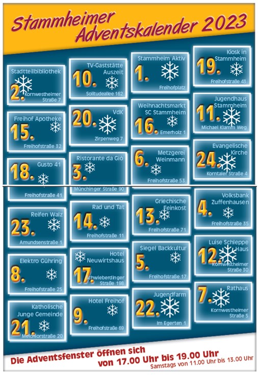 18. Stammheimer Adventskalender 2023